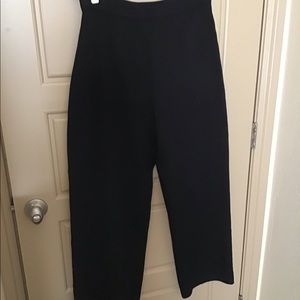 St. John Basics black wide leg pant